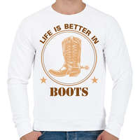 printfashion In boots - Férfi pulóver - Fehér