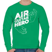 printfashion Air Guitar Hero - Férfi pulóver - Zöld