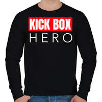 printfashion KICK BOX HERO - Férfi pulóver - Fekete