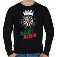 printfashion Dart King - Férfi pulóver - Fekete