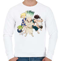 printfashion Dr. Stone team - Férfi pulóver - Fehér
