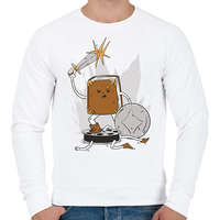 printfashion Könyv vs Film - Férfi pulóver - Fehér