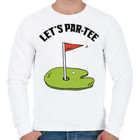 printfashion Let's par-tee - Férfi pulóver - Fehér