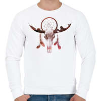 printfashion Deadly desert - Férfi pulóver - Fehér