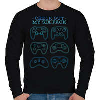 printfashion Gamer six pack - Férfi pulóver - Fekete