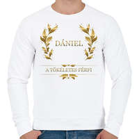 printfashion Dániel - Férfi pulóver - Fehér