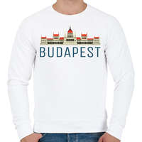 printfashion Parlament Budapest - Férfi pulóver - Fehér