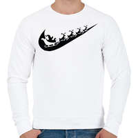 printfashion nike márkaparódia fekete - Férfi pulóver - Fehér