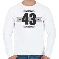 printfashion b-day-43-dark-lightgrey - Férfi pulóver - Fehér