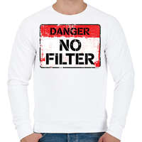 printfashion Filter nélkül! - Férfi pulóver - Fehér