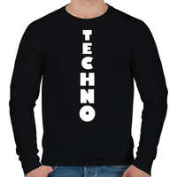 printfashion T E C H N O - Férfi pulóver - Fekete