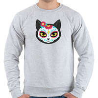 printfashion Mexikói cukorkoponya - Férfi pulóver - Sport szürke