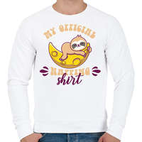 printfashion My official napping shirt - Férfi pulóver - Fehér