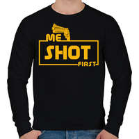 printfashion ME SHOT FIRST - Férfi pulóver - Fekete
