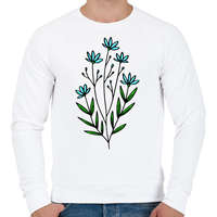 printfashion virág-005 - Férfi pulóver - Fehér