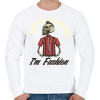 printfashion Hipster 02 - I dont no fashion - Férfi pulóver - Fehér