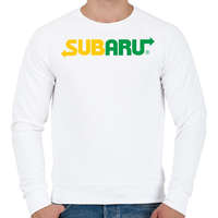 printfashion Subway Subaru - Férfi pulóver - Fehér