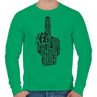 printfashion középső ujj - Férfi pulóver - Zöld