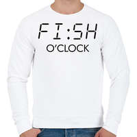 printfashion FISH o'clock - Férfi pulóver - Fehér