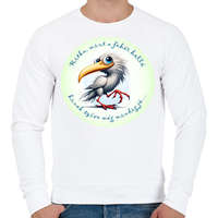 printfashion Ritka, mint a fehér holló... - Férfi pulóver - Fehér
