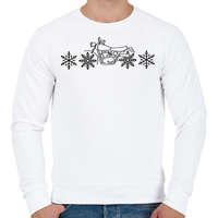 printfashion motoros téli - Férfi pulóver - Fehér