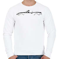 printfashion Mazda NB Fekete - Férfi pulóver - Fehér