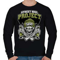 printfashion Az utca lelke - Férfi pulóver - Fekete