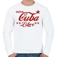 printfashion Cuba libre - Férfi pulóver - Fehér