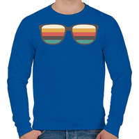 printfashion RETRO Napszemüveg - Férfi pulóver - Királykék