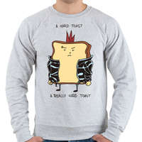 printfashion Egy kemény szendvics - Férfi pulóver - Sport szürke