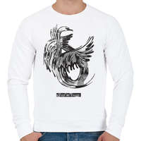 printfashion Swan - Férfi pulóver - Fehér