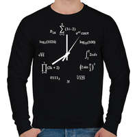 printfashion Matekos óra - Férfi pulóver - Fekete