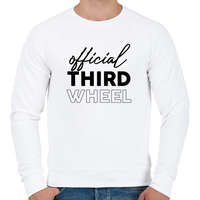 printfashion Official third wheel - Férfi pulóver - Fehér
