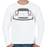printfashion Mazda mx-5 Szürke - Férfi pulóver - Fehér
