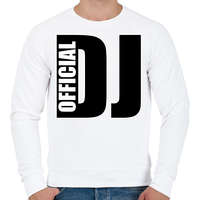 printfashion Official Dj - Férfi pulóver - Fehér