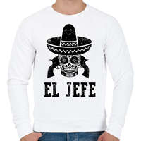 printfashion el jefe - Férfi pulóver - Fehér