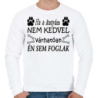 printfashion Ha ő nem, akkor én sem! - Férfi pulóver - Fehér