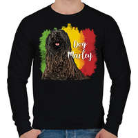 printfashion Dog Marley - Férfi pulóver - Fekete