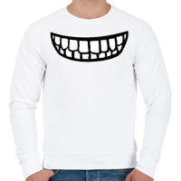 printfashion Clipart Smile - Férfi pulóver - Fehér