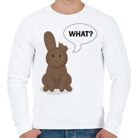 printfashion What? - Csoki nyuszi - Férfi pulóver - Fehér