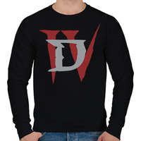 printfashion D IV - Férfi pulóver - Fekete