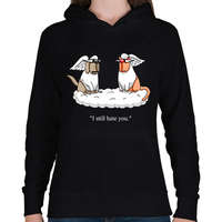 printfashion Pets heaven - Női kapucnis pulóver - Fekete