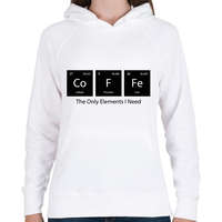 printfashion DoFFe - The Only Elements I Need - Női kapucnis pulóver - Fehér