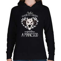 printfashion Megtaláltam a mancsod - Dalmata - Női kapucnis pulóver - Fekete