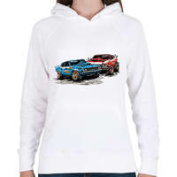 printfashion Roncsderbi - Női kapucnis pulóver - Fehér