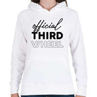 printfashion Official third wheel - Női kapucnis pulóver - Fehér
