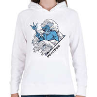 printfashion Poseidon - Görög tenger isten - Női kapucnis pulóver - Fehér
