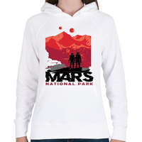 printfashion Mars nemzeti park - national park - Női kapucnis pulóver - Fehér