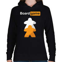 printfashion Board game - Női kapucnis pulóver - Fekete