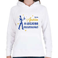printfashion Az én apukám - Felszolgáló - Női kapucnis pulóver - Fehér